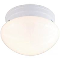 Nuvo Lighting 1 Light 8" Round White Mushroom Glass Shade Ceiling Light Fixture