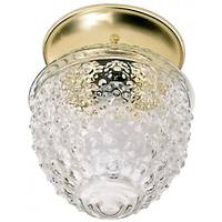 Nuvo Lighting 1 Light 6" Polished Brass Clear Pineapple Glass Shade Ceiling Light Fixture