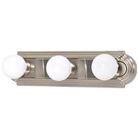 Nuvo Lighting 3 Light 18" Brushed Nickel Racetrack Style Vanity Light Fixture