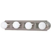 Nuvo Lighting 4 Light 24" Brushed Nickel Racetrack Style Vanity Light Fixture