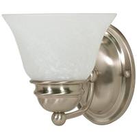 Nuvo Lighting 1 Light Brushed Nickel Alabaster Glass Bell Shades Vanity Light Fixture