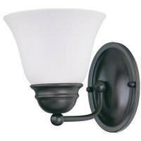 Nuvo Lighting 1 Light 7" Mahogany Bronze Frosted White Glass Shade Vanity Light Fixture