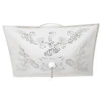 Nuvo Lighting 2 Light 12" White Floral Glass Shade Ceiling Light Fixture with Pull Chain