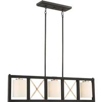 View 3 Light Matte Black Satin White Glass Shades Island Pendant Light Fixture