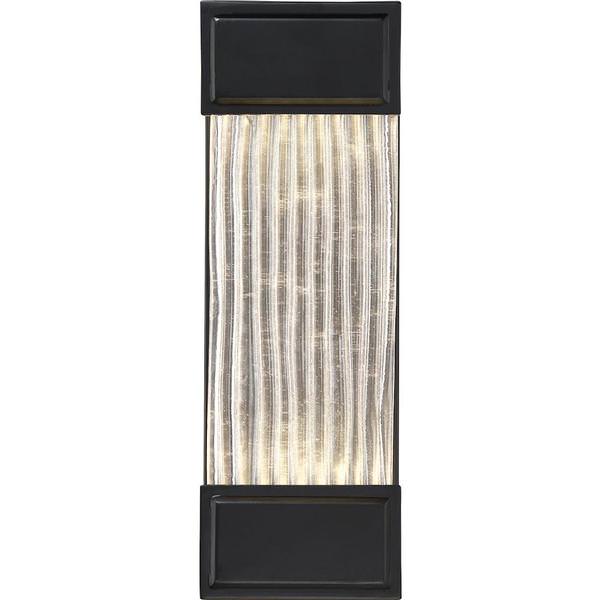 1 Light 8 watt 120 volt 3000K Aged Bronze Ribbed Glass Dimmable LED Wall Sconce