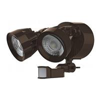 Nuvo Lighting 24 watt 120/277 volt 3000K Natural White Bronze LED Security Light with Motion Sensor