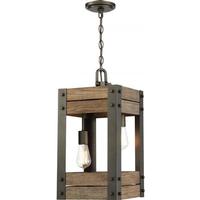 Nuvo Lighting 2 Light Bronze Aged Wood Pendant Light Fixture