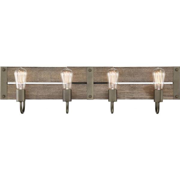 4 Light Bronze Finish Wall Sconce Light Fixture
