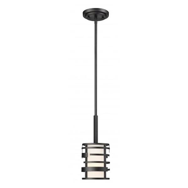 1 Light Textured Black Etched Glass Shade Mini Pendant Light Fixture
