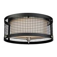 View 3 Light Black White Glass Shade Ceiling Light Fixture