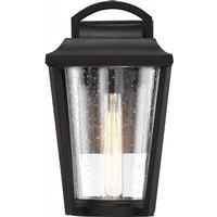 Nuvo Lighting 1 Light Aged Bronze Clear Seed Glass Shade Wall Lantern Fixture