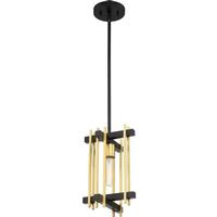 Nuvo Lighting 1 Light Aged Bronze with Natural Brass Accents Mini Pendant Light Fixture