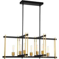 Nuvo Lighting 7 Light Aged Bronze with Natural Brass Accents Island Pendant