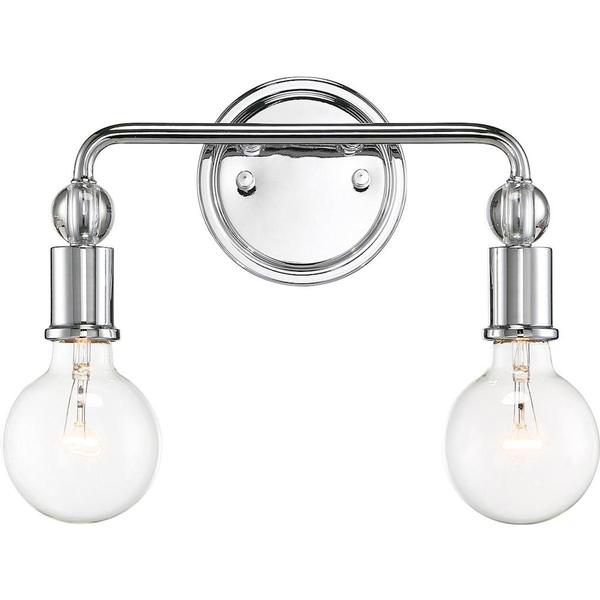 2 Light Natural Brass Satin White Glass Shade Wall Sconce