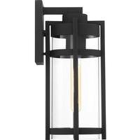 Nuvo Lighting 1 Light Textured Black Clear Seeded Glass Shade Medium Wall Lantern
