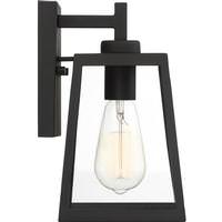Nuvo Lighting 1 Light Matte Black Clear Glass Shade Wall Lantern