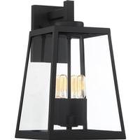 Nuvo Lighting 4 Light Matte Black Clear Glass Shade Wall Lantern
