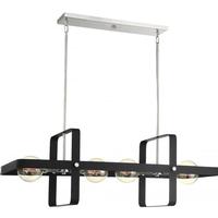 Nuvo Lighting 4 Light Matte Black Matte with Brushed Nickel Accents Pendant