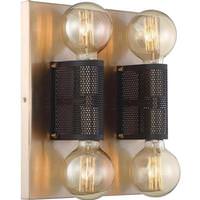 Nuvo Lighting 4 Light Matte Copper Brushed Brass with Black Mesh Accents Ceiling Fixture