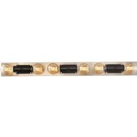 Nuvo Lighting 6 Light Matte Copper Brushed Brass with Black Mesh Accents Vanity