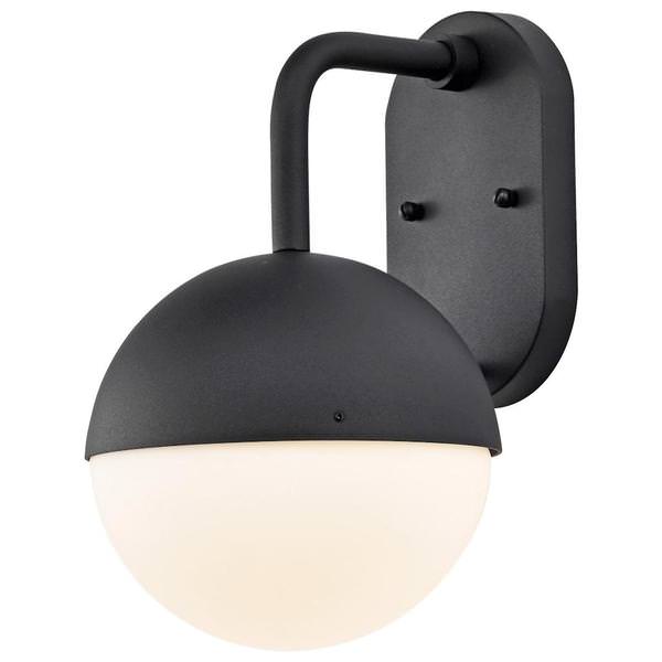 6 watt 120 volt 3000K Black Opal Glass Dimmable LED Outdoor Wall Sconce
