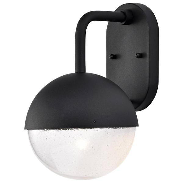 6 watt 120 volt 3000K Black Seeded Glass Dimmable LED Outdoor Wall Sconce