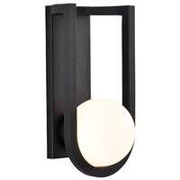 Nuvo Lighting 6 watt 120 volt 3000K Black Opal Glass Dimmable LED Outdoor Wall Sconce