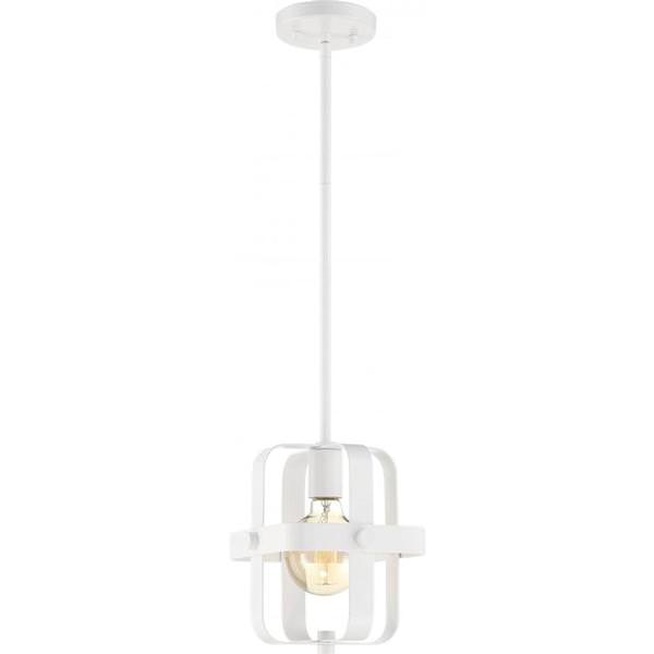 1 Light White Finish Mini Pendant