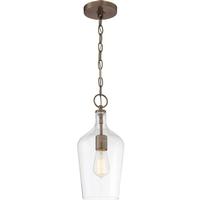Nuvo Lighting 1 Light Antique Copper Finish with Clear Glass Shade Pendant