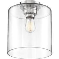 Nuvo Lighting 1 Light Polished Nickel Finish Clear Glass Shade Vanity Ceiling Fixture