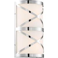 Nuvo Lighting 2 Light Polished Nickel Finish Satin White Glass Shade Vanity Light