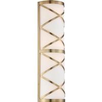 Nuvo Lighting 4 Light Burnished Brass Finish Satin White Glass Shade Vanity Light