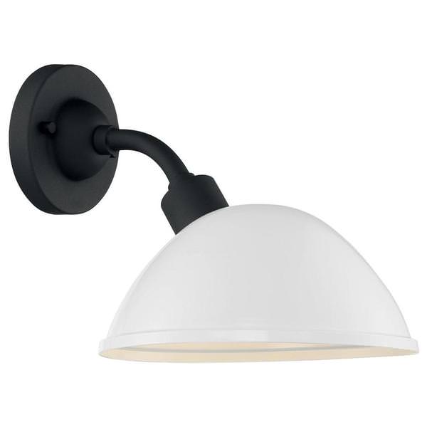 1 Light 120 volt Gloss White Outdoor Wall Sconce