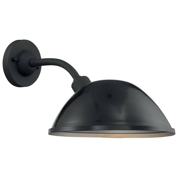 1 Light 120 volt Gloss Black Outdoor Wall Sconce