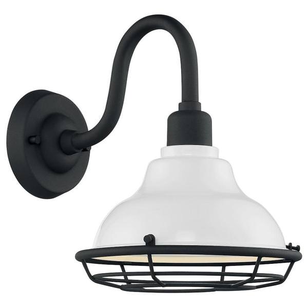1 Light 120 volt Gloss White Outdoor Wall Sconce