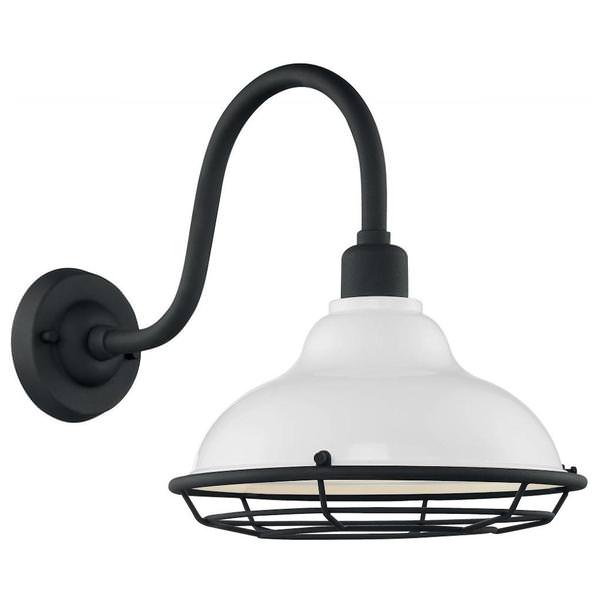 1 Light 120 volt Gloss White Outdoor Wall Sconce