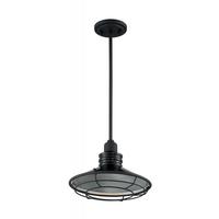 Nuvo Lighting 1 Light 120 volt Gloss Black with Silver Accents Pendant Light Fixture