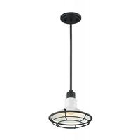 Nuvo Lighting 1 Light 120 volt Gloss White with Black Accents Pendant Light Fixture