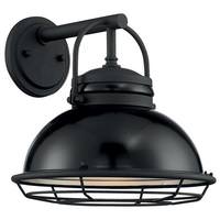Nuvo Lighting 1 Light 120 volt Gloss Black Outdoor Wall Sconce