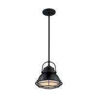 Nuvo Lighting 1 Light 120 volt Gloss Black with Silver Accents Pendant Light Fixture
