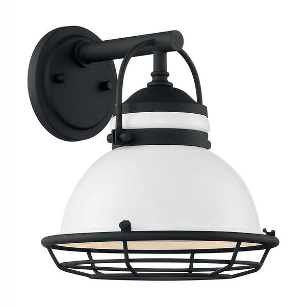 1 Light 120 volt Gloss White Outdoor Wall Sconce