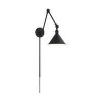 Nuvo Lighting 1 Light 120 volt Matte Black Swing Arm Lamp