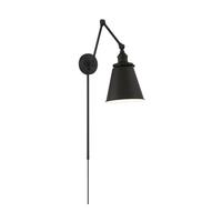Nuvo Lighting 1 Light 120 volt Matte Black Swing Arm Lamp