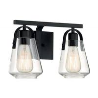 Nuvo Lighting 2 Light 120 volt Matte Black Vanity Light Fixture