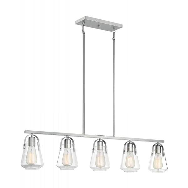 5 Light 120 volt Brushed Nickel Pendant Light Fixture