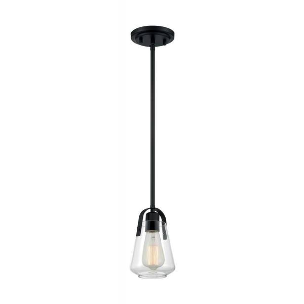 1 Light 120 volt Matte Black Indoor Mini Pendant Light Fixture