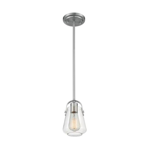 1 Light 120 volt Brushed Nickel Indoor Mini Pendant Light Fixture