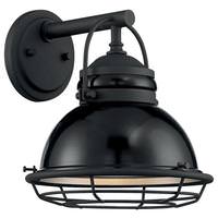 Nuvo Lighting 1 Light 120 volt Gloss Black Outdoor Wall Sconce
