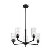 Nuvo Lighting 5 Light 120 volt Matte Black Chandelier