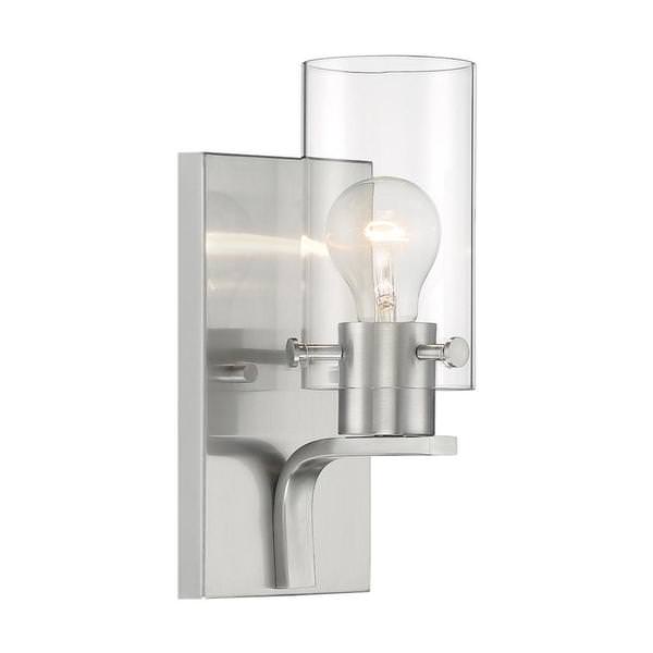 1 Light 120 volt Brushed Nickel Vanity Light Fixture